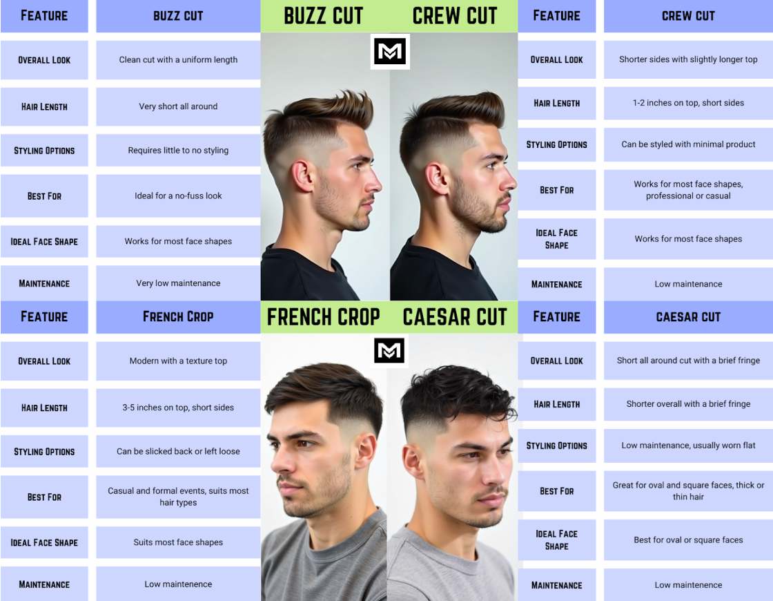 French Crop vs Other Short Hairstyles