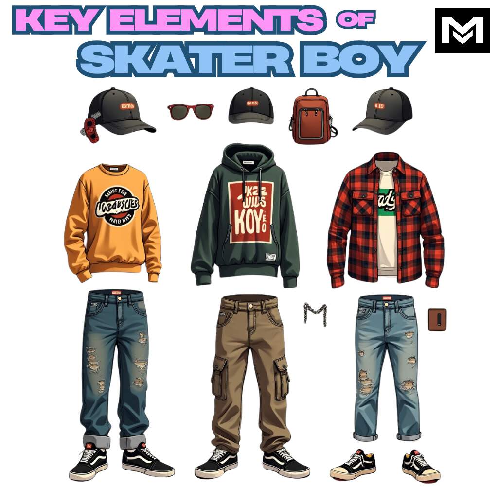 Key elements of skater boy outfits