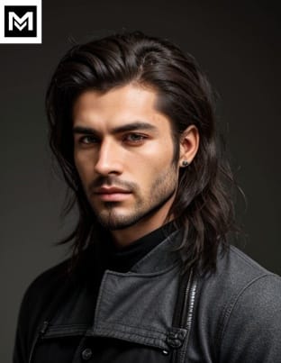 Wolf cut hairstyle for long hair