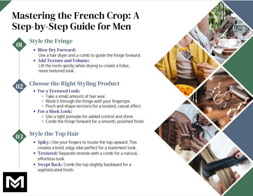french crop step by step styling guide