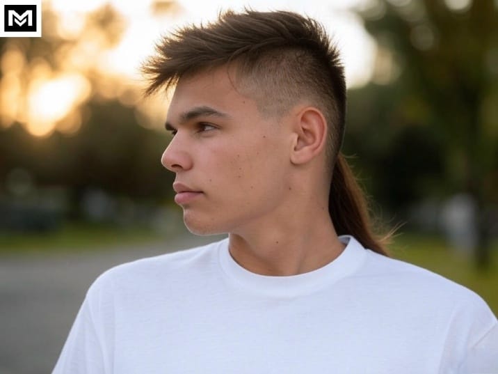 textured mullet fade