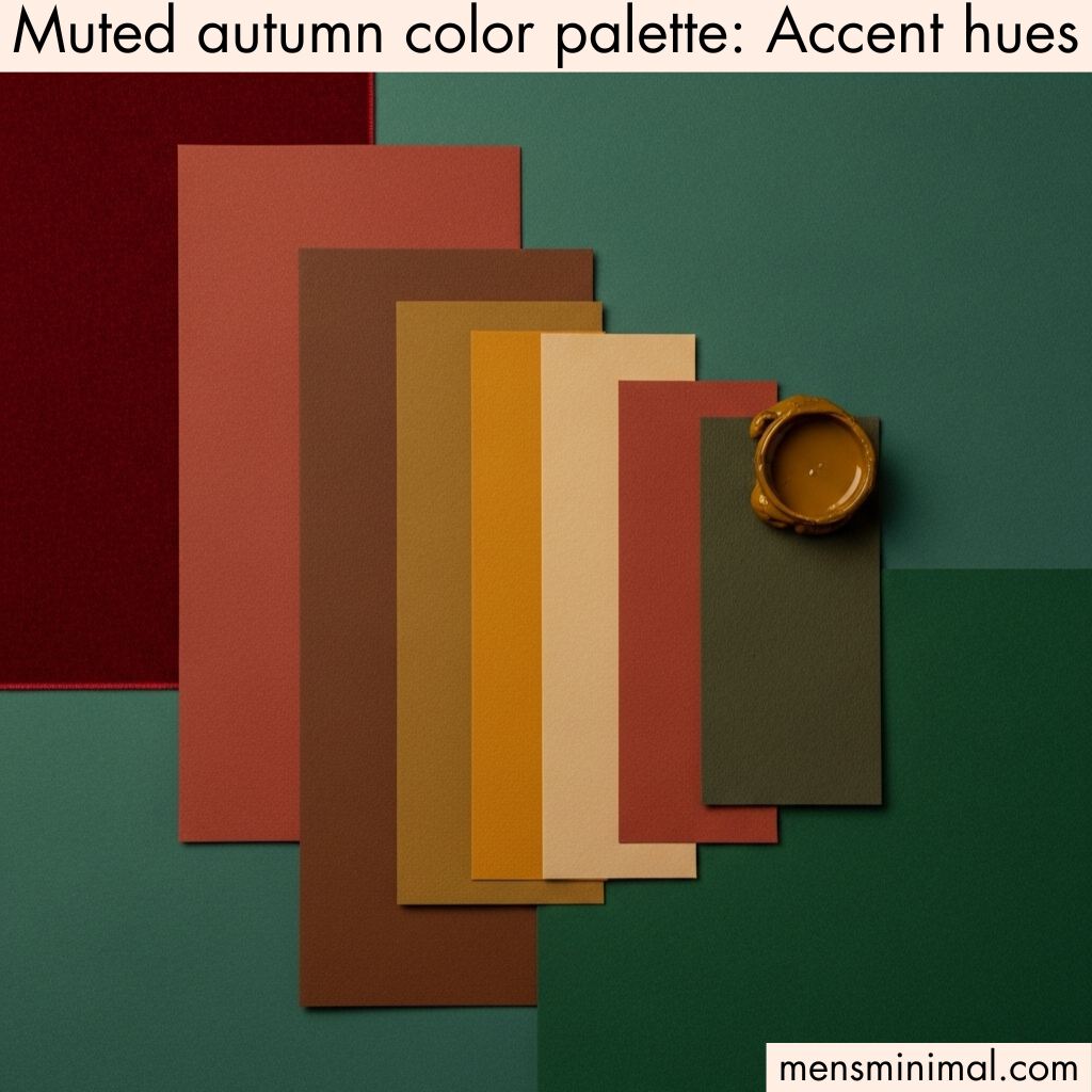 Muted autumn color palette Accent hues