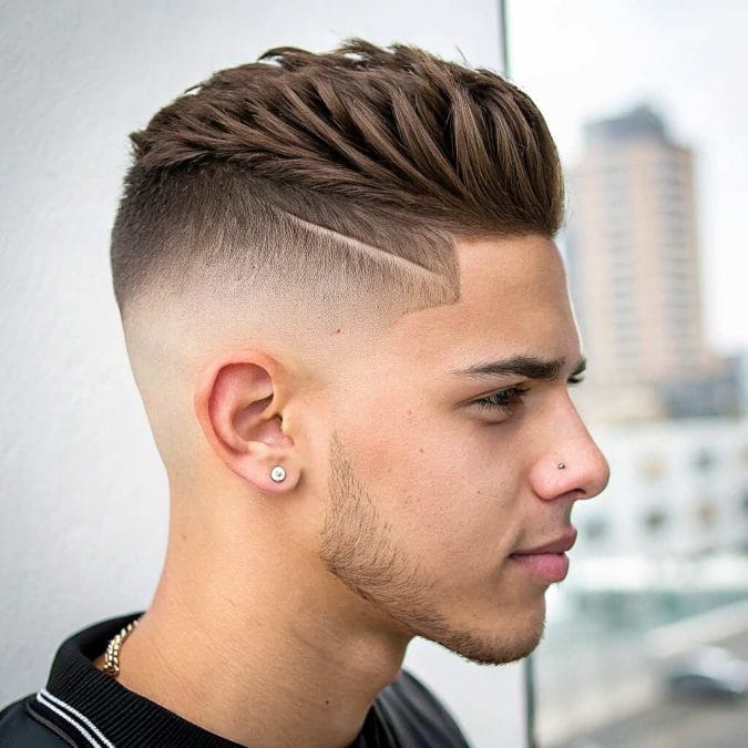 man featuring High Fade hairstyle
