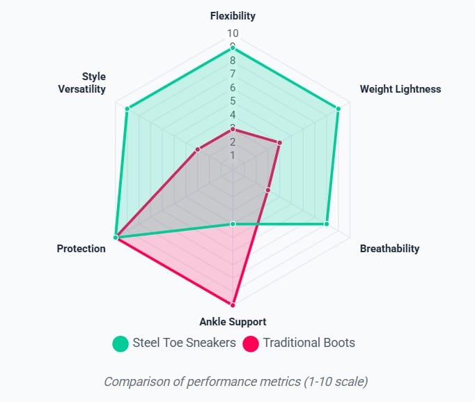 Steel toe boots vs steel toe sneakers
