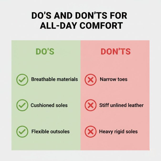 Quick Do’s and Don’ts for all-day comfort