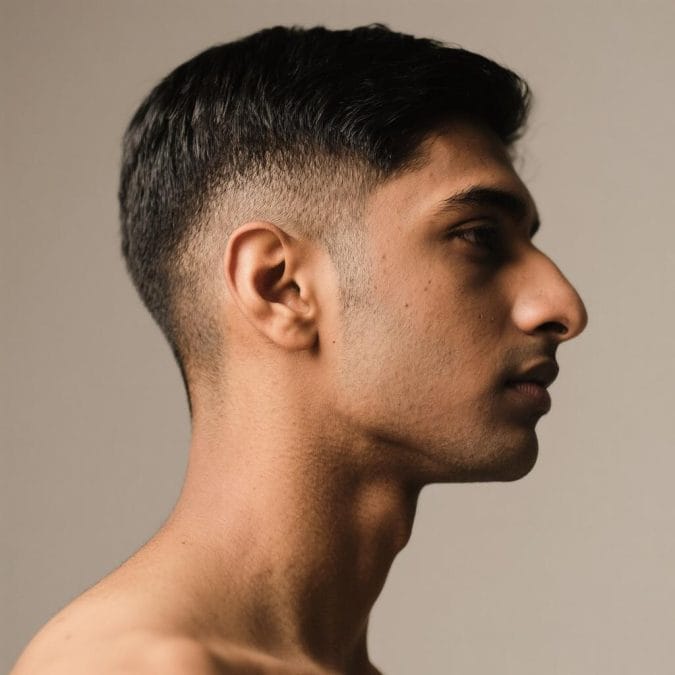 Number 1 Buzz Cut (3 mm) — sharp, athletic