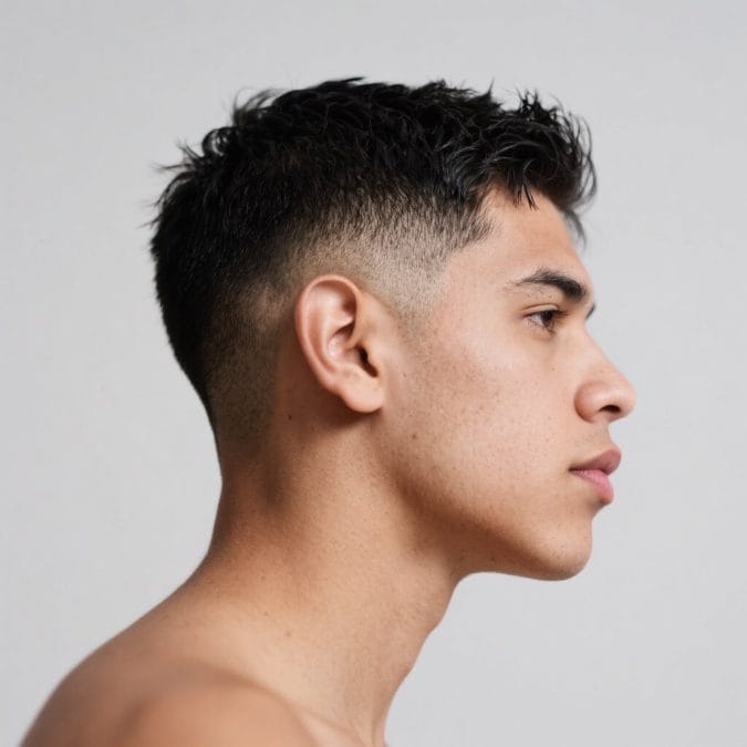 Burst Fade Buzz Cut (trendy)