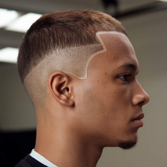 Drop Fade Buzz Cut (rounded occipital)