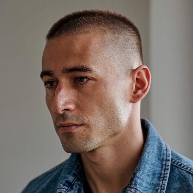 Receding Hairline Buzz Cut (lineup tips)